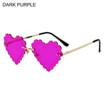 자전거고글 패션 나비 무테 선글래스 여성 2020 럭셔리 디자이너 클라우드 술 Steampunk Glasses Unique B, 27 Dark Purple4