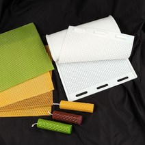 제빵 실리콘 밀랍 매트 DIY 벌집 핸드 프레스 성형 양봉가 기본 플레이트 엠보싱 시트 양초 만들기 금형, [03] White