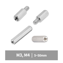 지지대볼트 너트 황동 M3 M4 육각 스페이서 연결 관통 모니터암 브라켓연장 PCB기판 서포트, 2.지지대 너트(황동), M3(3mm), 40mm, 1개