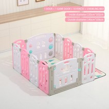 볼풀 놀이장 실내 아기 놀이터 접이식 놀이펜 BPA 프리 볼 풀 피트 텐트 어린이 안전 장벽, [02] Pink Total 12pcs