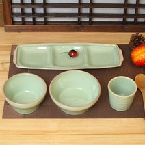 소야도자기 여주 소야 명품 도자기 그릇 민트 혼밥 핸드메이드 한식기 1인 식기 세트B, 1인세트 아름 1인그릇 세트B-4P