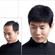 자연스러운 남자 중년가발 통가발 인모가발100% 자연가발, 내추럴 대형사이즈
