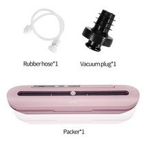가정용 진공 포장기 실링기 음식 간편한 진공포장 씰링기 밀봉기, Pink2pcs+220V