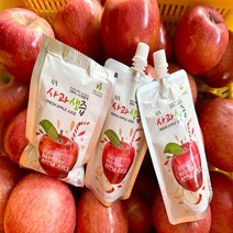 순수 예산 황토 사과즙 국내산 과일 주스 120ml 50포, 편리한 스파우트형 120ml x 30포