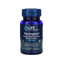 라이프익스텐션 피크노 제놀 파인 바크 100mg 60 베지 캡슐 해송, 1개, 기본