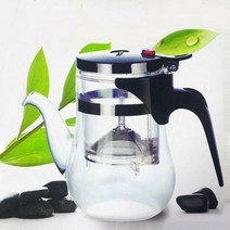 차밍 유리 티포트 차주전자 600ml 차거름망 보리차, 단일옵션