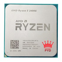 AMD Ryzen 5 2400G R5 3.6 GHz 쿼드 코어 스레드 65W CPU 프로세서 YD2400C5M4MFB 소켓 AM4 중고
