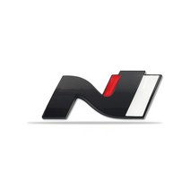 자동차엠블럼 벤츠엠블럼 bmw엠블럼 현대 N 라인 로고 투손 NX4 I20 I30 I10 소나타 엘란트라 Nline 엠블럼, 01 Black Red Silve_02 Grill