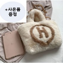 [라온] 페이크퍼 로고 토트 크로스백 5color 퍼가방 겨울 털가방