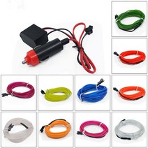 자동차LED스트립 자동차led 자동차실내led El와이어 분위기조명 DIY 인테리어 램프, 1m, M, Wire and Car 12V
