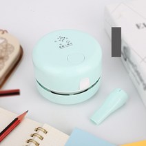 핫데스크 미니 진공 청소기 키보드 클리너 휴대용 학교 교실 사무실용, 02 Light Blue