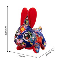 2023 Bunny Doll Cute Chinese New Year Rabbit Stuffed Animal Plush Toy Lunar Zodiac Gifts for Spring F, 03 A