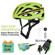 스쿠터 헬멧 Cairbull-전기 스쿠터 사이클링 헬멧 턴 시그널 LED 조명 장착 산악 자전거 성인용, 03 C10 Neon Yellow-3