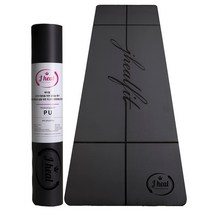 제이힐 프리미엄 천연고무 PU 요가매트, 트루 블랙