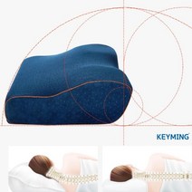 3D 경추 목이 편한 쿠션 메모리폼베개 경추베개추천 일자목베개 기능성베개 수면베개 경추목베개 꿀잠베개 베개추천 목에좋은베개 낮은 편한 낮잠 수면 배게 마약 벼게 잠잘오는 건강 굿잠베개 숙면 코골이베개, 대형ㅡ체크