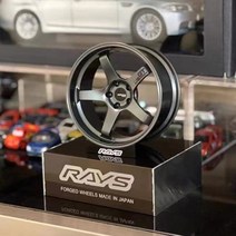 BBS/RAYS 미니 알루미늄 합금 단조 휠 허브 고급 레이싱 모델 자동차 인테리어 장식품 장식, 14.GT(grey)