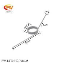 토션스프링 인장 금형 태엽 스프링 Finewe 10 개몫 쓰레기통 조정 가능한 3 코일 0.7mm 스테인레스 스틸 304 와이어 135도 비틀림 맞춤 서비스 포함, 8mm, 25mm