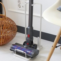 모던 공간활용 철제프레임 무선 청소기 거치대 청소기용품 청소기정리대, 화이트