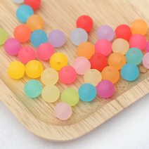 젤리구슬(25g) / 불투명 젤리 팔찌 목걸이 칼라 컬러 비즈 아크릴 만들기 재료 구슬, 6mm