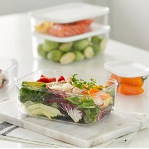 인증받은 튼튼한 국산 냉장고 밀폐용기 반찬 소분용기 1번세트, 화이트