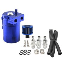 캐치탱크 범용 오일 캐치 캔 자동차 저수조 탱크 브리더 필터 키트 수정 부품 Br, 04 with airfilter