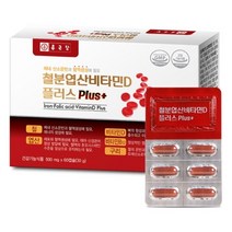 종근당 철분엽산 비타민D플러스 2개월분 60캡슐, 60캡슐 x 6개