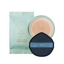 VT 브이티 왕커버 쿠션 더블레이어 조권 톤업쿠션 리필+퍼프1매, 1개, VT 더블레이어 톤업 쿠션 본품+퍼프1매