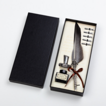 딥펜 깃펜 깃털펜 캘리그라피 세트 펜촉 펜대 잉크 만년필 해리포터 드로잉펜 캘리그라피펜 꽂이 펜대, 그레이