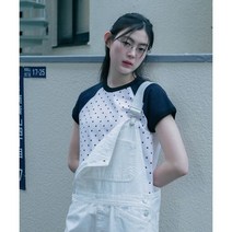 오헤시오 OHESHIO dot raglan t-shirt white