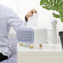 거실 장식 유니크 사각티슈 롤 휴지케이스 펜션 침실 탁상 화장대 회의실, 블루