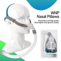 BMC CPAP 비강 베개 마스크 S M L 쿠션 조절 가능한 스트랩 및 수면 무호흡 중지 코골이 솔루션 작은 튜브, 한개옵션0
