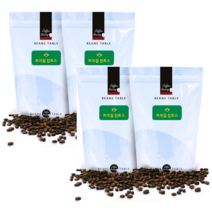 [ 브라질 산토스 ] 당일로스팅 빈스테이블 250g 500g 1000g (250g씩 포장), 1000g ( 250g x 4 ), 4.5 ( 핸드드립 & 커피메이커용 분쇄 )