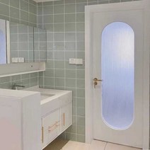 맞춤제작형 터닝도어 베란다 창고 문짝 불투명 유리, 화이트 중문B