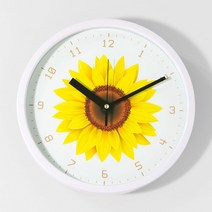 바보사랑 브론즈하우스 CFC 041 해바라기 풍수 프레임 벽시계(무소음) .브론즈하우스, 화이트