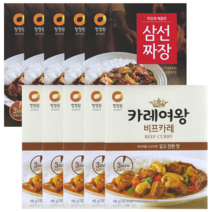 (5+5) 카레여왕 160g x 5개 + 청정원 삼선짜장 180g x 5개