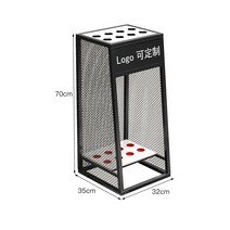 당구큐대 당구 큐 플로어 랙 보관 당구장 공개 고급 디스플레이 상업용, 4. 작은 검정색 프레임