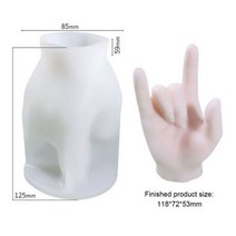 밀납초 영원향 돈타래 만들기세트 재미있는 3D 제스처 손 모양 양초 실리콘 금형 DIY 비누 석고 수지 공예 촛불 홈 장식, Gestures - LOVE