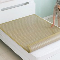 백세건강 춘향이 왕대자리 (싱글) 침대 거실 쿨링 왕대나무자리, ONE COLOR (BamBoo)
