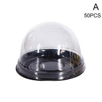 미니케이크박스 조각 타르트 포장 상자 50Pc 미니 다채로운 디저트 케이크 상자 컵 케 잌은 라이너 베이킹, 02 Black