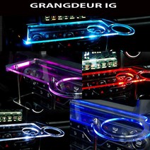 ArtX 그랜저IG USB 5V LED 2단 차량용 무중력테이블 컵홀더 식탁 자동차 선반 핸드폰 거치대 수납용품, 일반형, 포함, 화이트