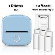 라벨 프린터Phomemo-T02 포켓 감열식 프린터 사진 저널 인쇄 53mm 스티커 라벨 무선 연결 노잉크 긴, 08 Blue A