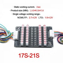 배터리셀 리튬 이온 인산철 BMS 3S 4S 5S 6S 7S 8S 9S-21S 밸런스 Lifepo4 LTO 배터리 1A 3A 5A 6A 정전 용량 액티브 밸런서 보드 이퀄라이저 1, 10.17-21S