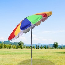 레인보우 각도조절 파라솔 중형 대형 방풍 접이식 홀딩 꺽임 비치 낚시, 중