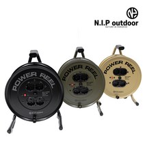 N.I.P 캠핑 릴선 4구 20M, 베이지