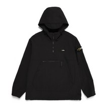 내셔널지오그래픽 세미 오버핏 로고 후디 아노락 점퍼 CARBON BLACK N221UJP902