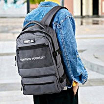 앞면 빅포켓 메쉬 스타일 영문 레터링 캐주얼 백팩