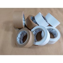 죠스상사-물발라 물테이프 50mm x 50M -8롤 종이검테이프 박스테이프 친환경택배테이프 택배박스테이프 배접테이프 배접물테이프, 화이트 50M, 오렌지, 8롤