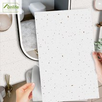 FunlifeR NOUVELLE MAISON SERIESTM 30x60cm 그레이 대리석 방수 자체 접착 타일 스티커 바닥 주방 욕실 장식, 오커 레드 테라조, 30x60cmx1pc(샘플)