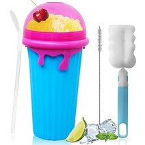 슬러시기계 수제 슬러시 아이스크림 제조기 500ml 빠른 냉동 스무디 컵 우유 쉐이크용 실리콘 스퀴즈 냉각, 01 1 PC, 01 A Set