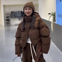 도톰한 패딩 코트 여 겨울 2023 아메리칸 빈티지 루즈핏 기모 학생 패딩 ins 트렌드69212